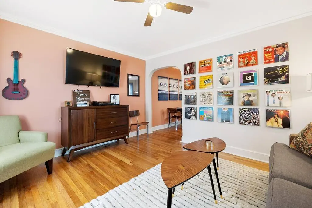 Retro 1Br For 4 With King Bed Near Zoo And Liberty Bowl Lägenhet Memphis USA